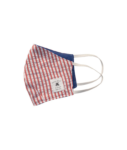 Kids Mask in Cherry Seersucker