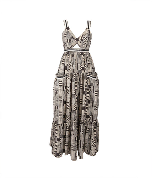 beatrix maxi dress Beatrix in B/W Sketch – Royal Jelly Harlem