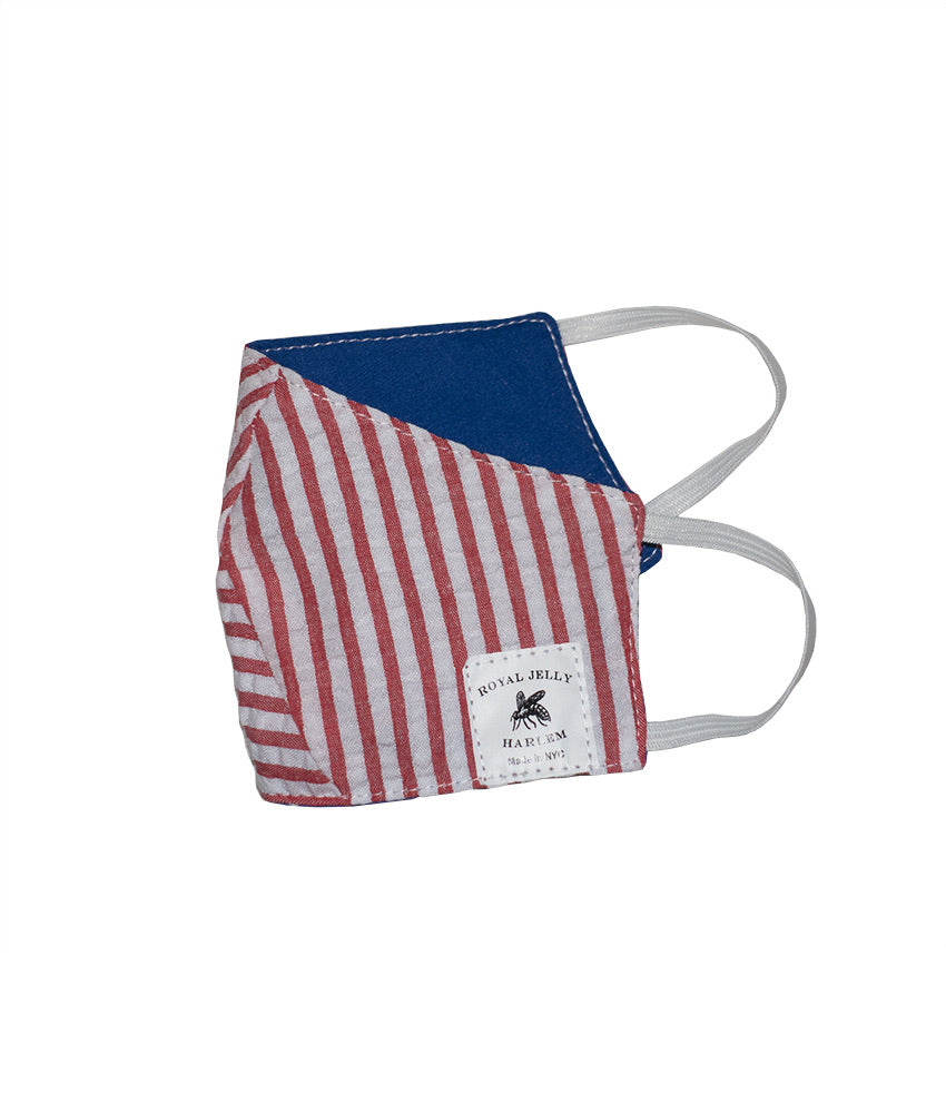 Kids Mask in Cherry Seersucker