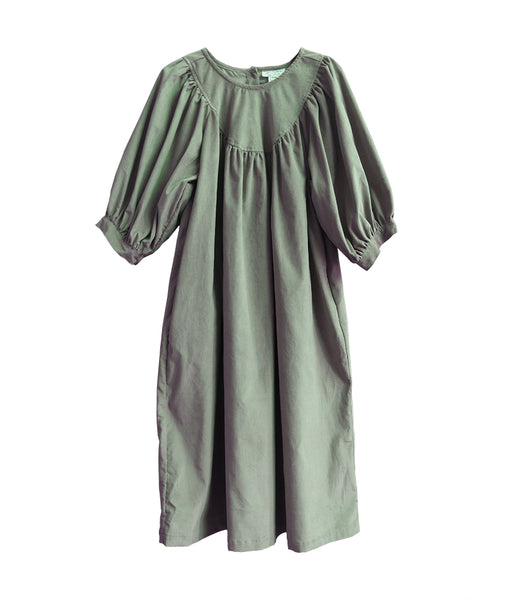 Brienne Dress in Sage Corduroy
