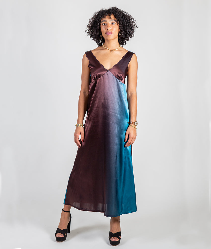 brown ombre dress PrettyLittleThing Women's PLT Label Bandage Fishtail Mesh Hem Maxi in Style with heels to impress. Thera | Brown Ombre Halter-Neck