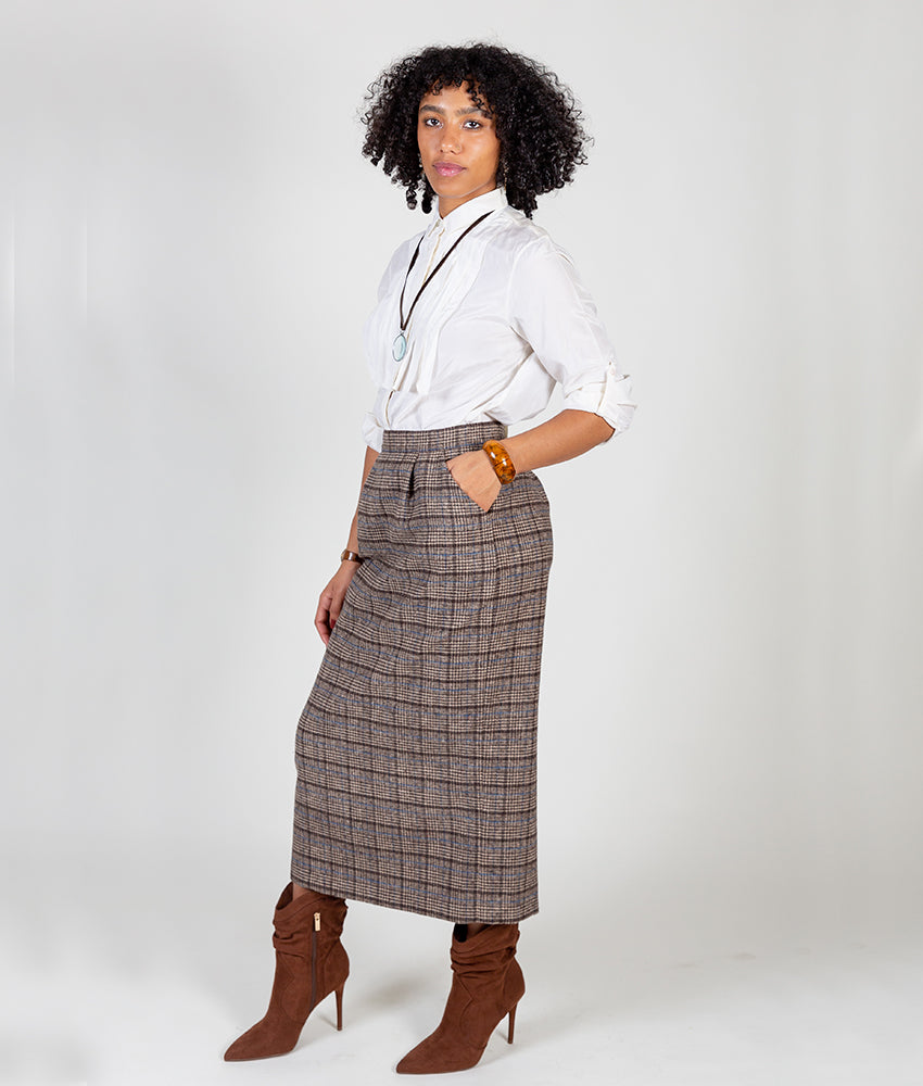 Neasi WoolBlend Pencil Skirt  Taupe  Frankie Shop Europe