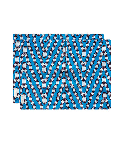 Placemat in Teal & Orange Asterix