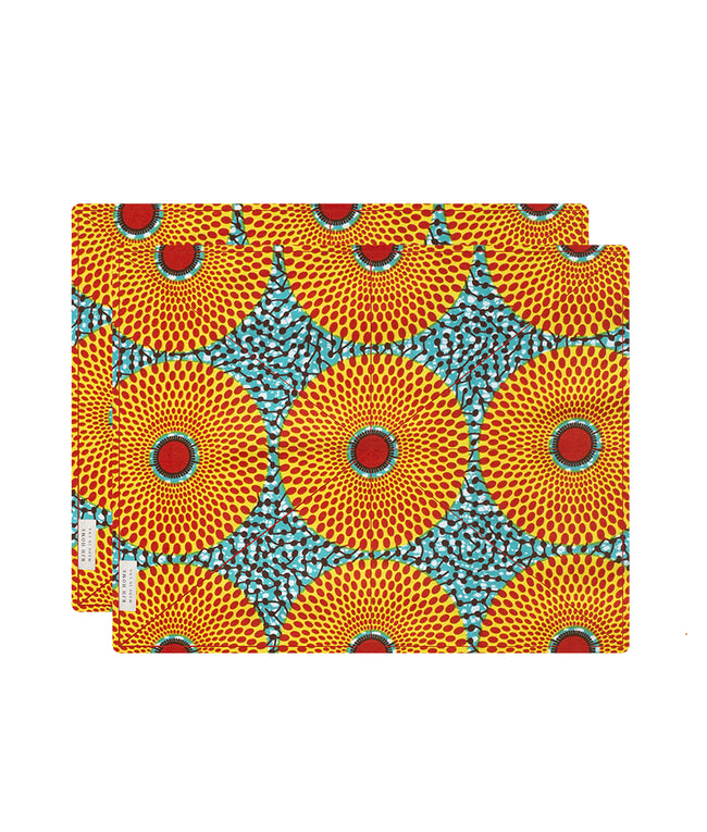 Placemat in Teal & Orange Asterix