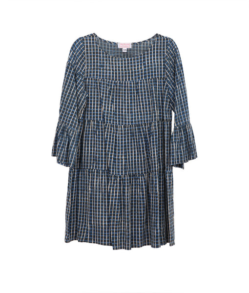 Polly in Grey Indigo Check