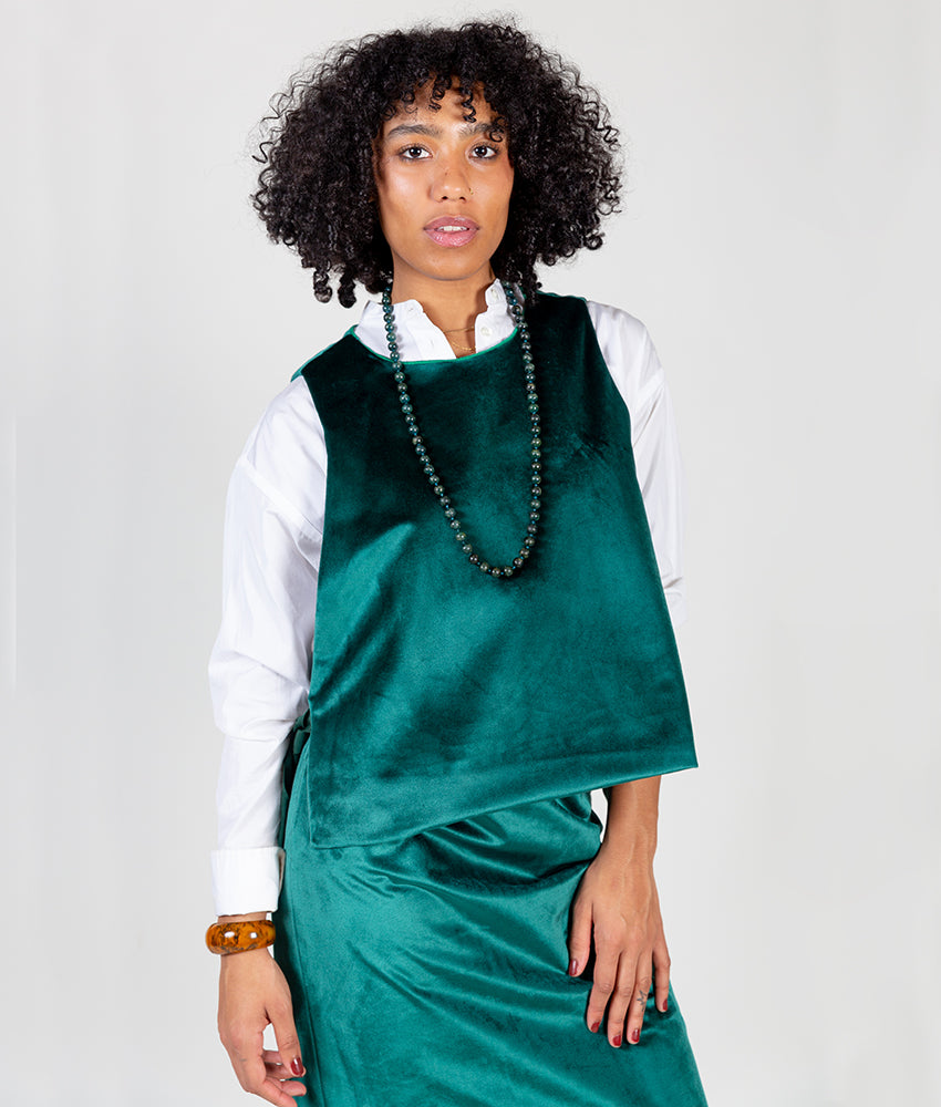 Vestie in Emerald Velvet