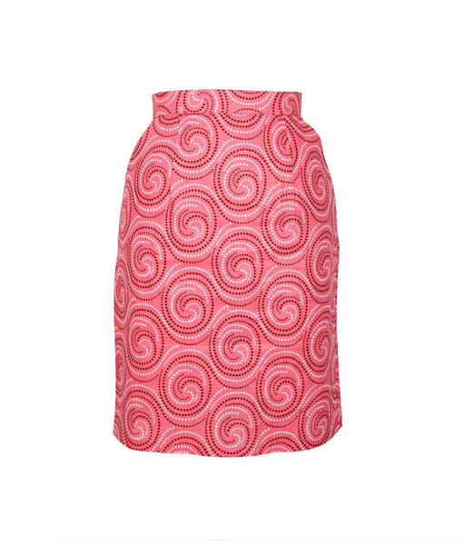 Pencil Skirt in Pink Swirls