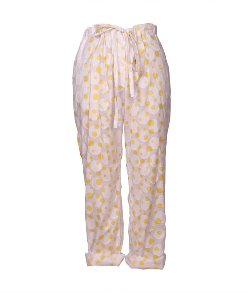 Cabana PJ Pants in Yellow Polka Dots
