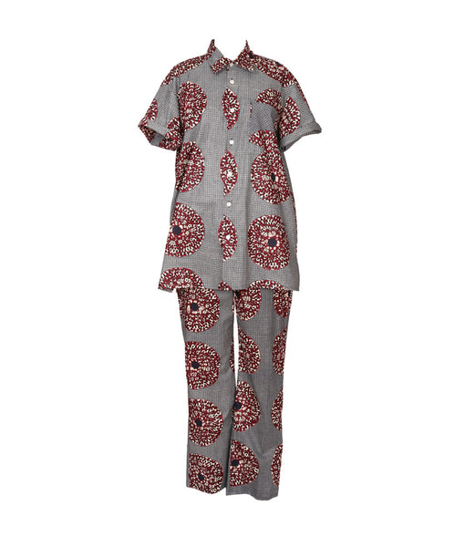 Cabana PJ Set in Medallions Blue