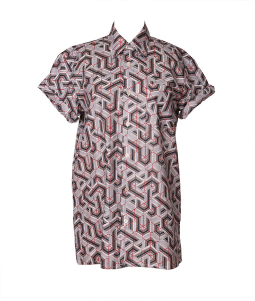 Cabana PJ Top in Art Deco Grey