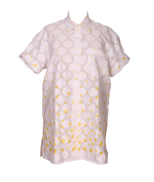 Cabana PJ Top in Yellow Polka Dots